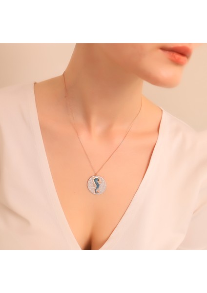 925 Ayar Gümüş Deniz Atı Kolye modelleri