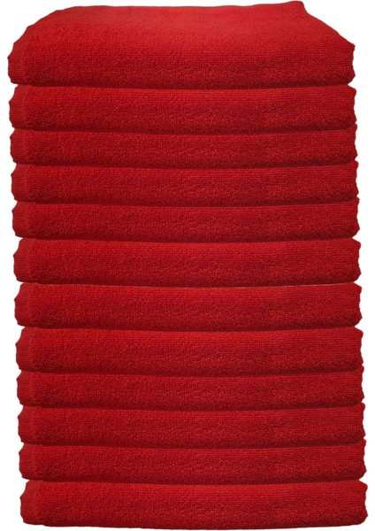 12'li Boya Tutmayan Mikrofiber El Yüz Spor Kuaför Havlusu 50X90 cm