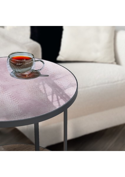 Ahşap Modern Sehpa. Metal Ayaklı Sehpa,ahşap Mobilya,yılan Derisi Deseni