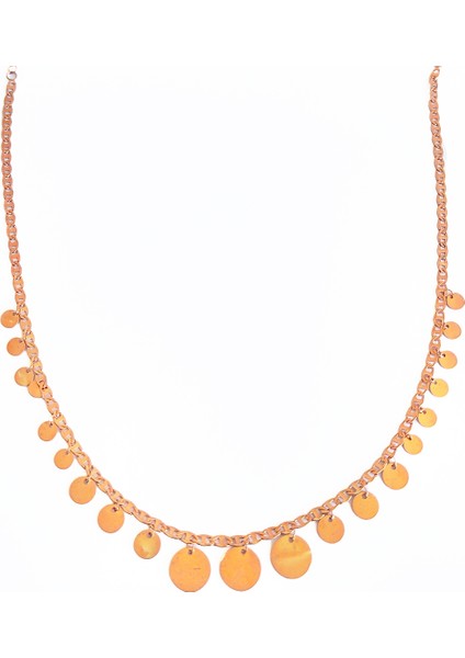 Pullu Taşlı Sallantılı Gümüş Kolye fiyatları