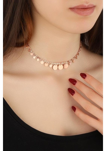 Pullu Taşlı Sallantılı Gümüş Kolye fırsatları