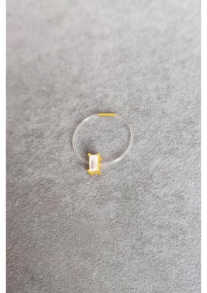 Dikdörtgen Tek Taşlı Misinalı Gümüş Hayalet Yüzük modelleri