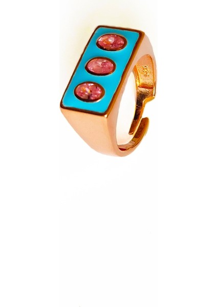 Pembe Taşlı Mineli Gümüş Yüzük fiyatları