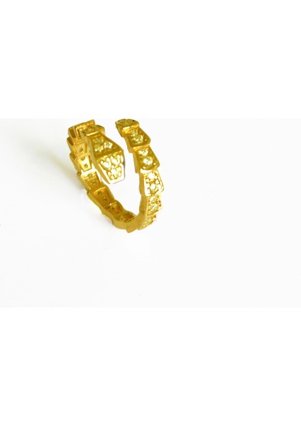 Beyaz Taşlı Gümüş Yılan Yüzük fiyatları