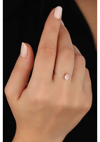 Damla Tek Taşlı Misinalı Gümüş Hayalet Yüzük modelleri