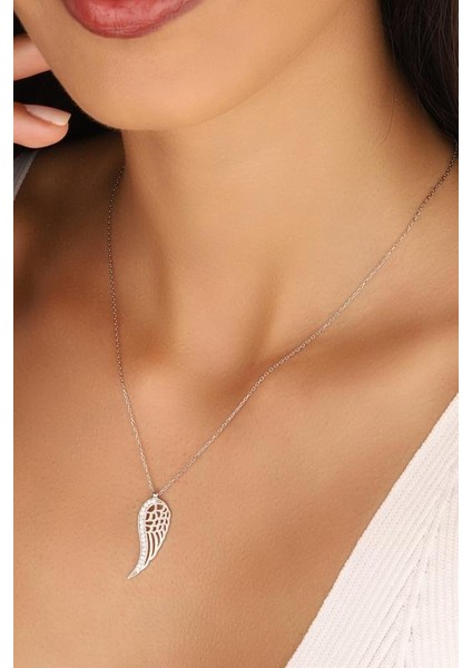 Melek Kanadı Gümüş Kolye