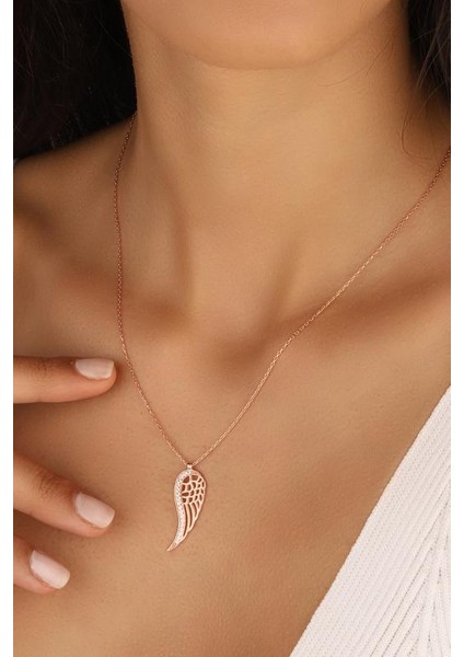 Melek Kanadı Gümüş Kolye modelleri