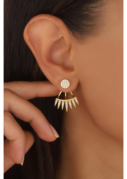 Gümüş Sarkıt Taşlı Küpe modelleri