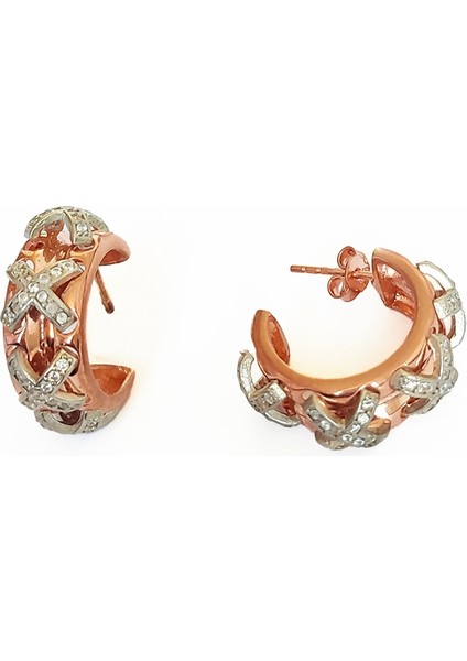 Üç Sıra Çarpı Işareti Gümüş Küpe fiyatları