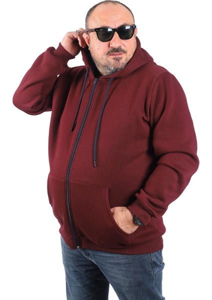 Mocgrande Büyük Beden Unisex Kapüşonlu 3ip Sweat 11701 Murdum fiyatları