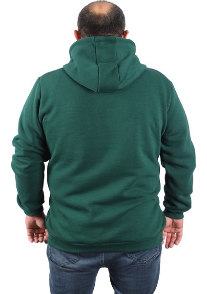 Mocgrande Büyük Beden Unisex Kapüşonlu 3ip Sweat 11701 Neftı modelleri