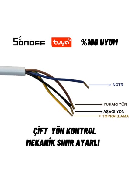 Tuya Sonoff Knx Akıllı Switch Uyumlu Stor Perde Motoru