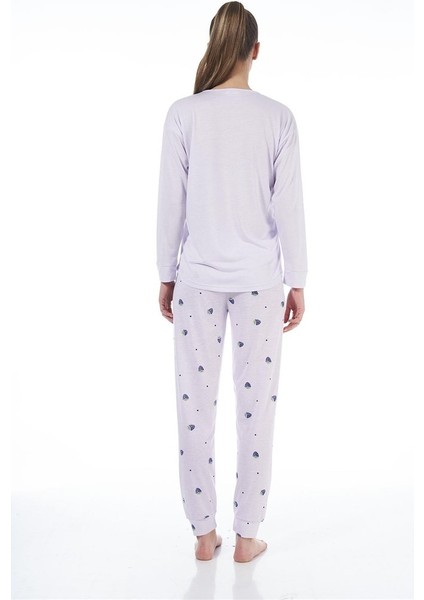 Desenli Uzun Kol Viskon Bayan Pijama Takım fiyatları