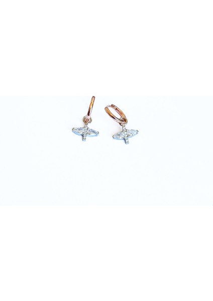 Beyaz Zirkon Taşlı Gümüş Yusufçuk Küpe fiyatları