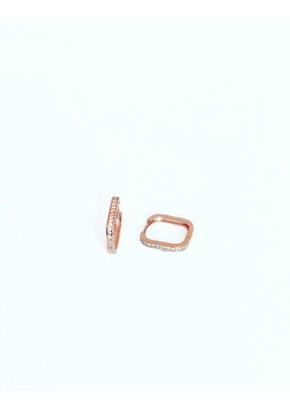 Tek Sıra Taşlı Kare Gümüş Küpe fiyatları