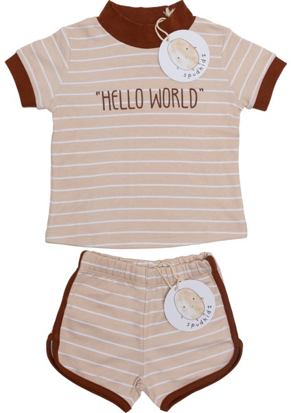 %100 Organik Pamuk "hello World" Takım