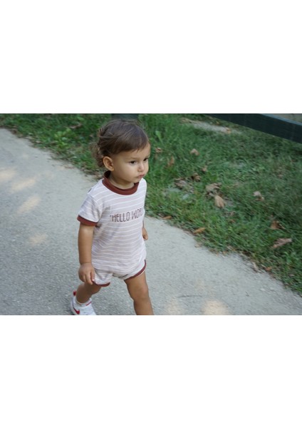 %100 Organik Pamuk "hello World" Takım