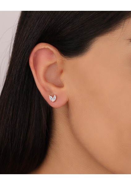 Çift Taşlı Minik Gümüş Küpe indirimleri