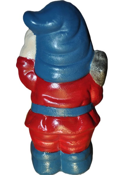 Nesli Butik Kürekli Mini Cüce Gnome 9 cm Dekoratif El Boyaması Biblo