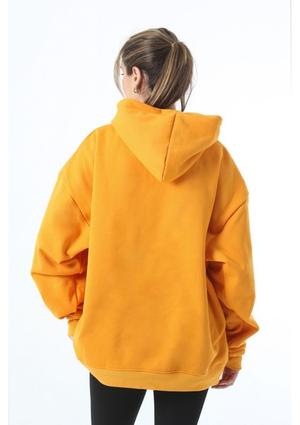 Unisex Kanguru Cepli Kapüşonlu Tam Oversize Sweatshirt Hoodie