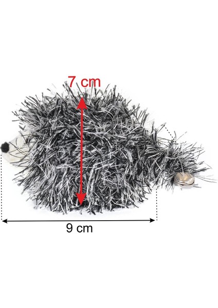 Zilli Kedi Oyuncağı El Örgüsü Kirpi Oyuncak