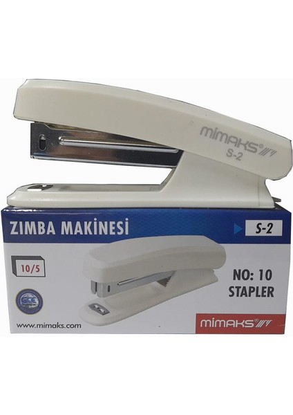 Zımba Makinesi Beyaz S-3 Stapler No:10 1 Adet Küçük Zımba Makinası 10-15 Sayfa Okul Büro Öğrenci Ofis