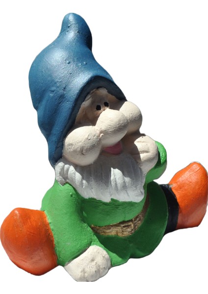 Yogacı Cüce Gnome 14 cm Dekoratif El Boyaması Biblo