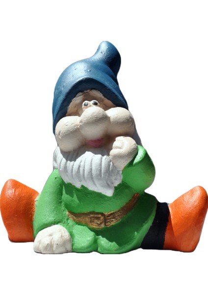 Yogacı Cüce Gnome 14 cm Dekoratif El Boyaması Biblo