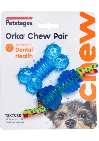 Orka Chew Pair İkili (Patentli Orka Malzemesi, Sağlığa Zararsız, Köpek Oyuncağı)