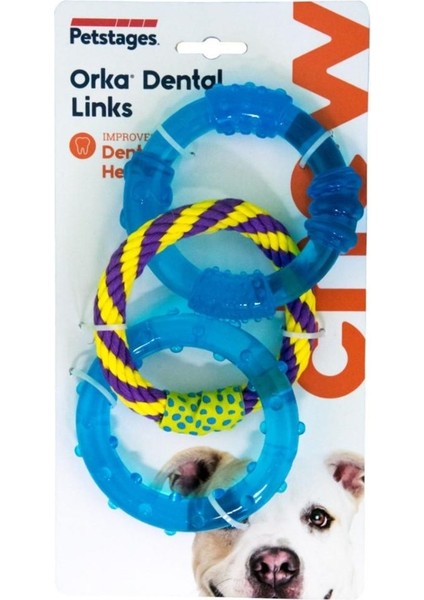 Orka Dental Links Üçlü Halka Köpek Çiğneme Oyuncağı