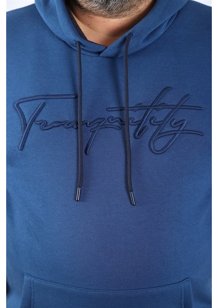 Mocgrande Büyük Beden Kapüşonlu Sweat Twenty 22741 Indıgo fiyatları