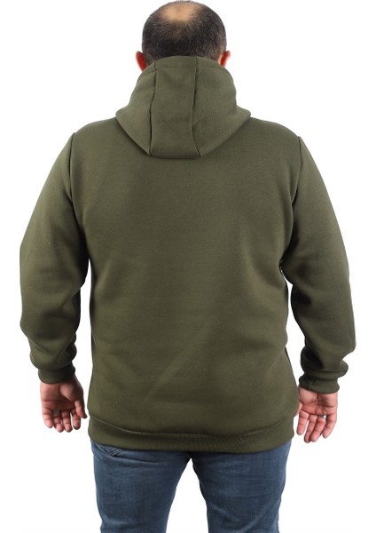 Mocgrande Büyük Beden Kapüşonlu Sweat Twenty 22741 Hakı fırsatları