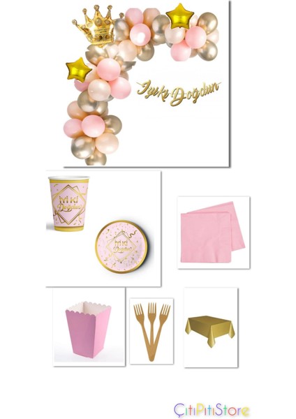 1 Yaş Lüks Doğum Günü Seti