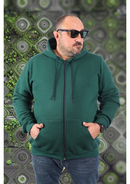 Büyük Beden Unisex Kapüşonlu 3ip Sweat 11701 Neftı