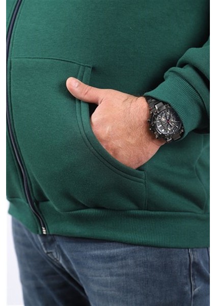 Büyük Beden Unisex Kapüşonlu 3ip Sweat 11701 Neftı modelleri