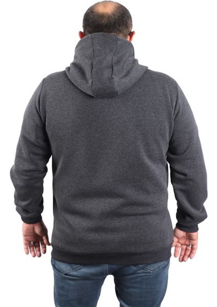 Büyük Beden Unisex Kapüşonlu 3ip Sweat 11701 Antrasıt modelleri