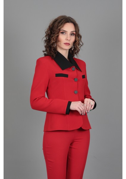 Garnili Ceket-Kırmızı modelleri