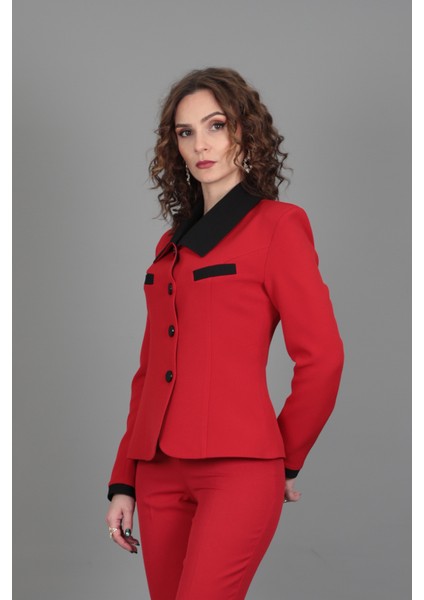 Garnili Ceket-Kırmızı fırsatları