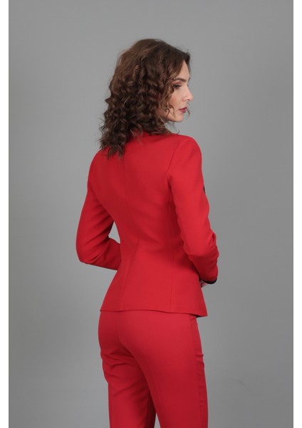 Garnili Ceket-Kırmızı indirimleri