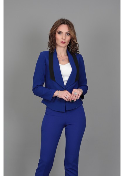 Şeritli Mini Ceket-Saks fiyatları