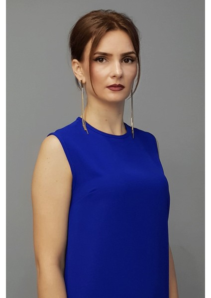 Sıfır Yaka Kolsuz Bluz- Saks fiyatları