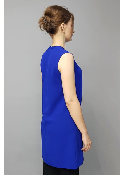 Sıfır Yaka Kolsuz Bluz- Saks fırsatları