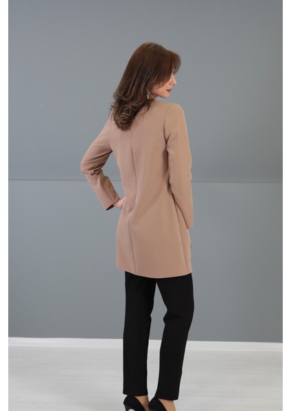Sıfır Yaka Uzun Kol Bluz-Karamel fırsatları