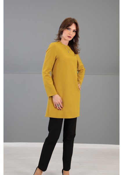 Sıfır Yaka Uzun Kol Bluz-Fıstık modelleri