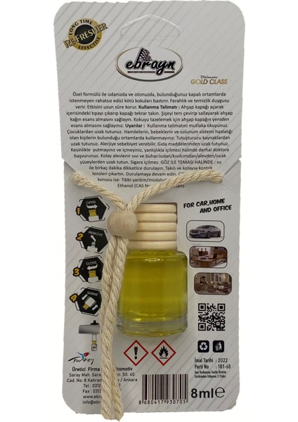 Asma Oto Koku Sakız 8ml