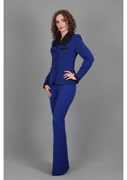 Garnili Ceket & İspanyol Paça Pantolon Takım-Saks fiyatları