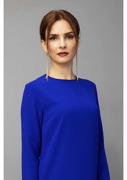 Sıfır Yaka Uzun Kol Bluz- Saks fiyatları