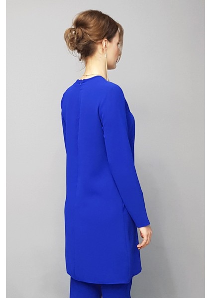 Sıfır Yaka Uzun Kol Bluz- Saks fırsatları