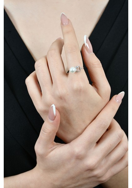 Inci Detaylı Taşlı Çıtır Yüzük 14 Ayar A010920