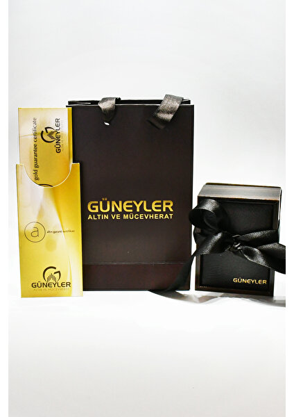 Güneyler Altın Kalp Küpe 14 Ayar A057175